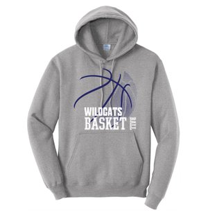 Wildcats basketball outline hoodie