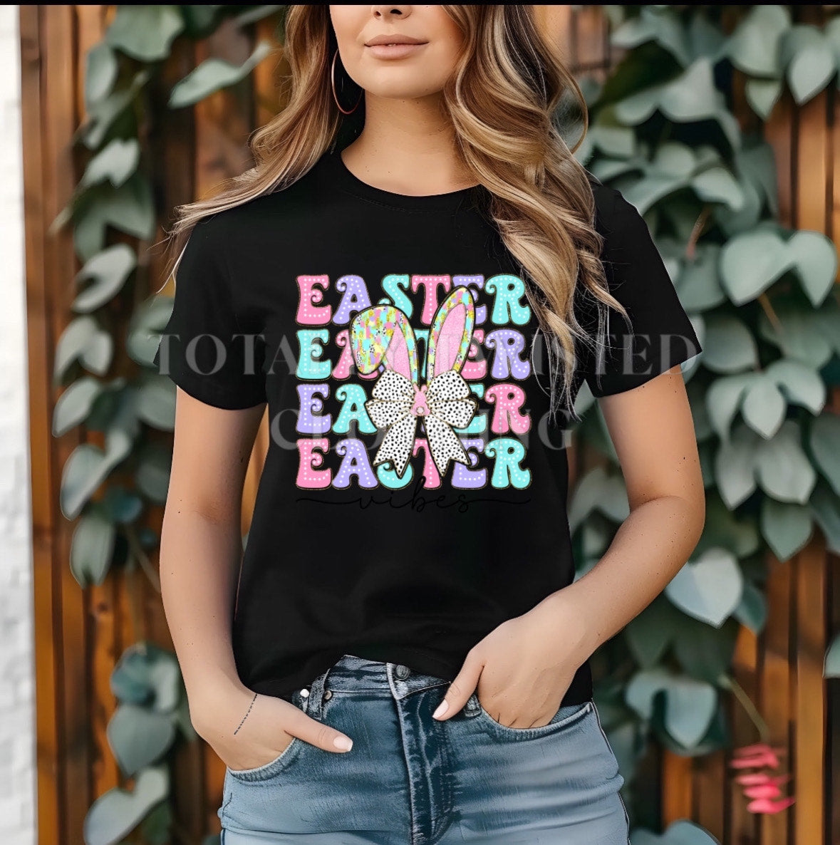Easter Easter Easter Bunny Bow T-shirt