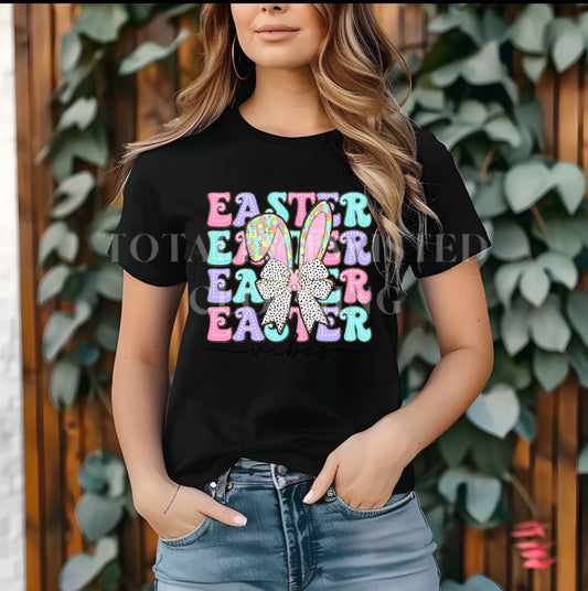 Easter Easter Easter Bunny Bow T-shirt