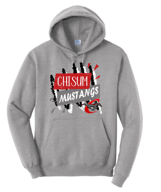 MUSTANGS SCRIBBLE 50/50 HOODIE