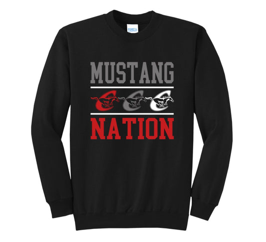 MUSTANGS NATION CREWNECK SWEATSHIRT