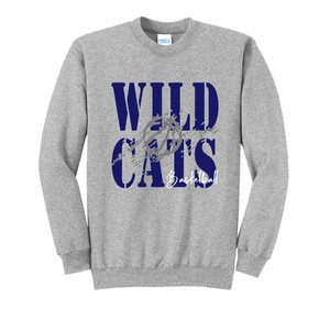 Wildcats basketball distressed sweatshirt