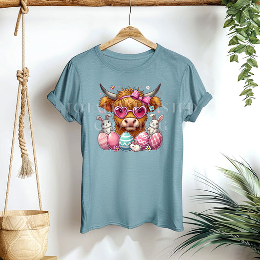 Highland Easter cow T-shirt