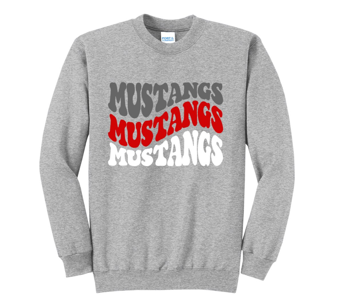 MUSTANGS MUSTANGS MUSTANGS CREWNECK SWEATSHIRT