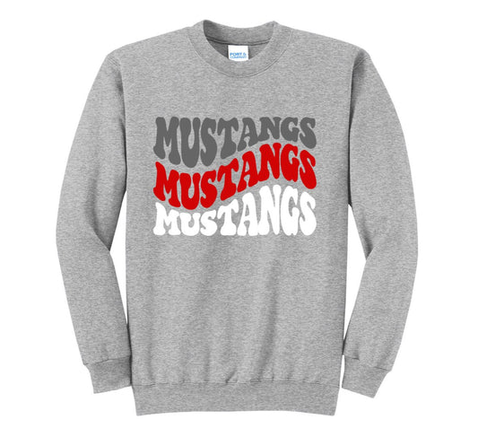 MUSTANGS MUSTANGS MUSTANGS CREWNECK SWEATSHIRT