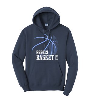 Rebels basketball outline hoodie