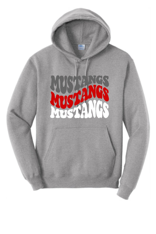 MUSTANGS MUSTANGS MUSTANGS 50/50 HOODIE
