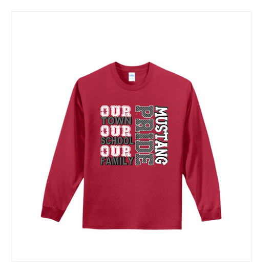 Red Long Sleeve With Our Town Graphic