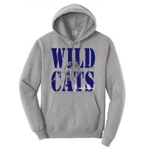 Wildcats basketball distressed hoodie