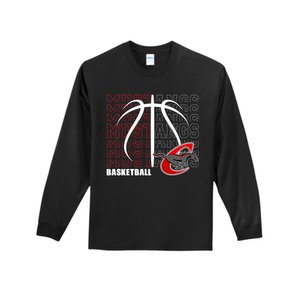 BLACK 50/50 Long Sleeve WITH MUSTANG BASKETBALL GRAPHIC
