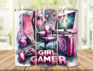 Girl Gamer 20oz skinny Tumbler